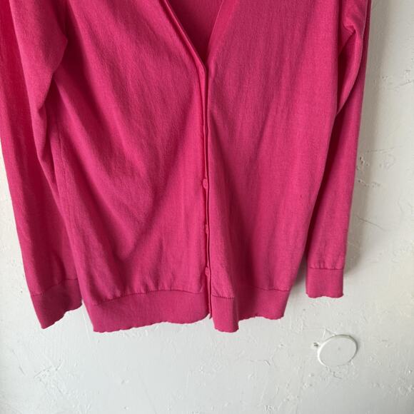 Gap Cardigan Sweater Women Medium Pink Button Front Long Sleeve Preppy Old Money - Picture 3 of 10